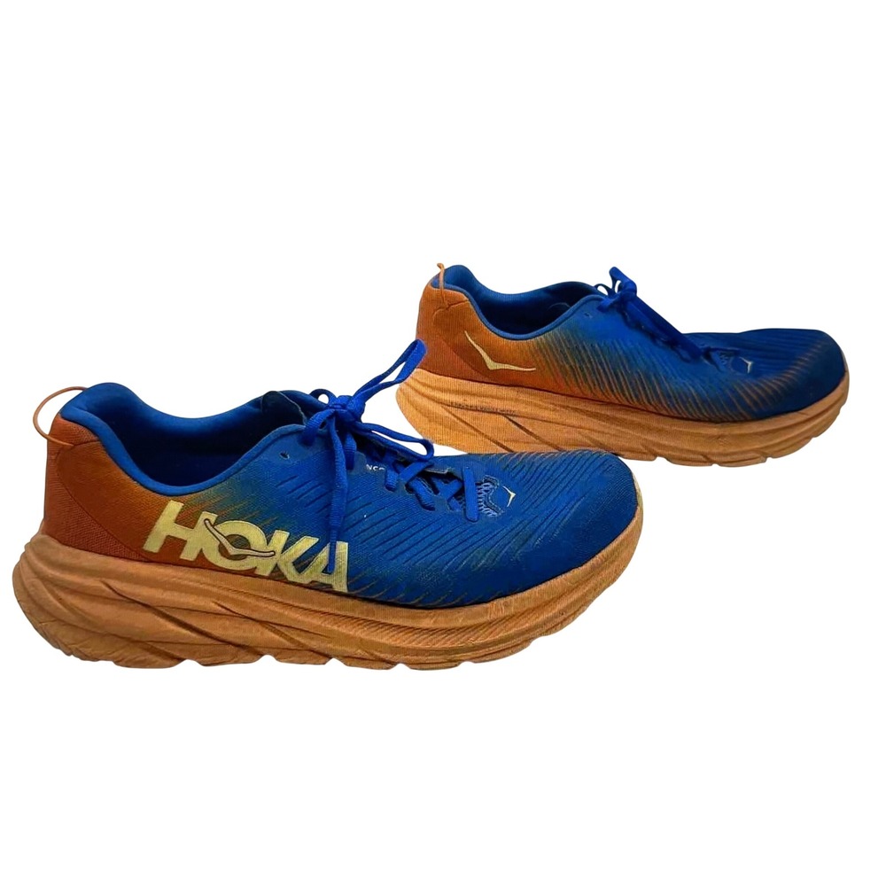 Hoka Rincon 3 Running Shoes Mens 9 2E Blue Orange Good Wide Trainers